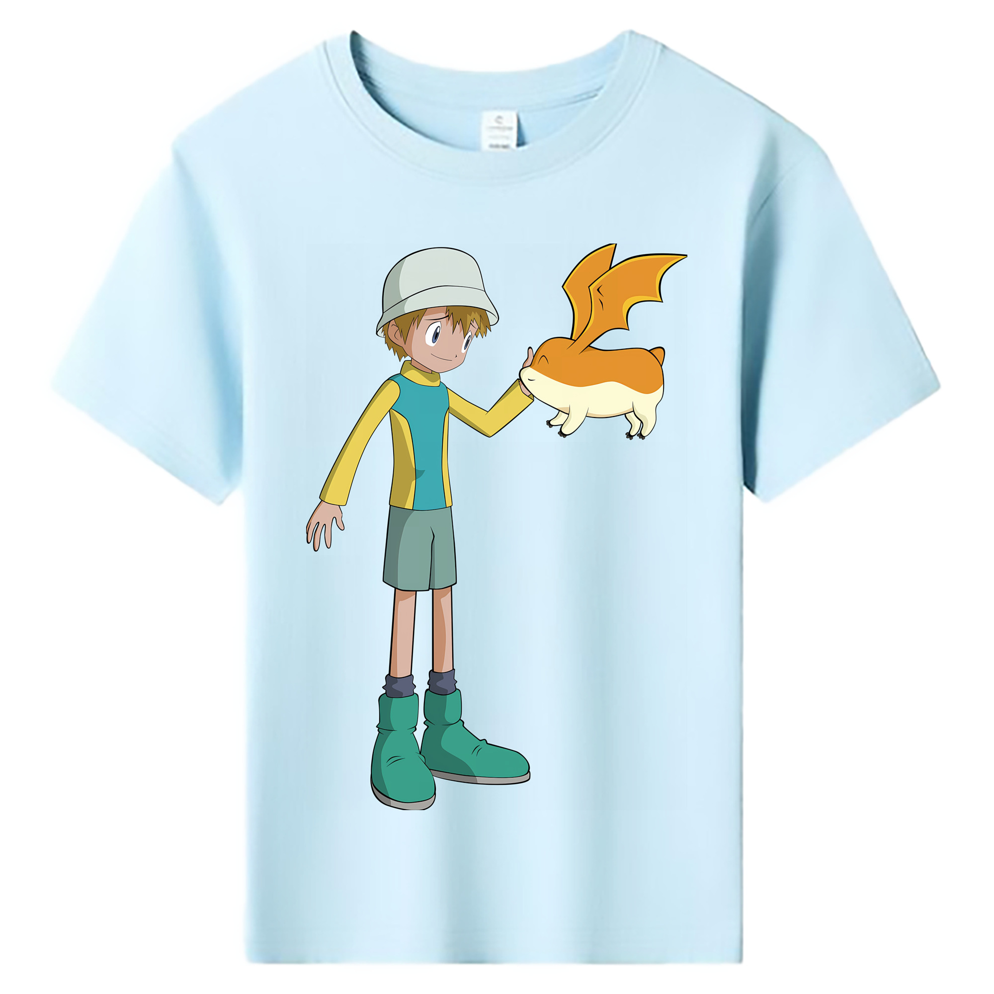 （画像用） Digimon デジタルモンスター/デジモン 綿100％キッズTシャツ（フロントプリント）
